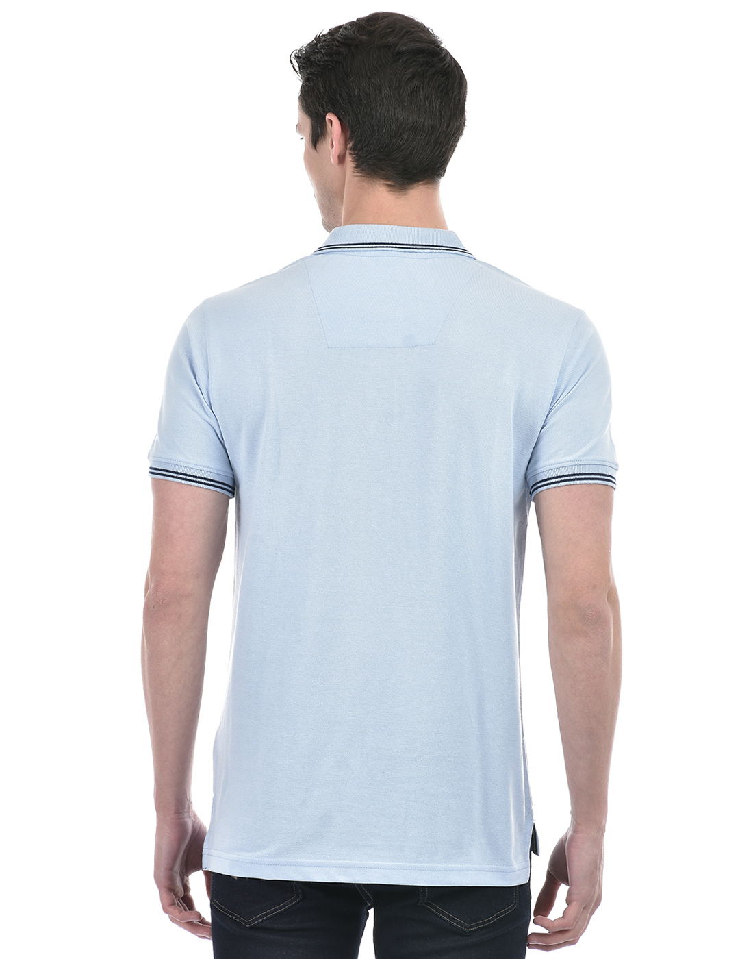Numero Uno Men Solid Light Blue T-Shirt